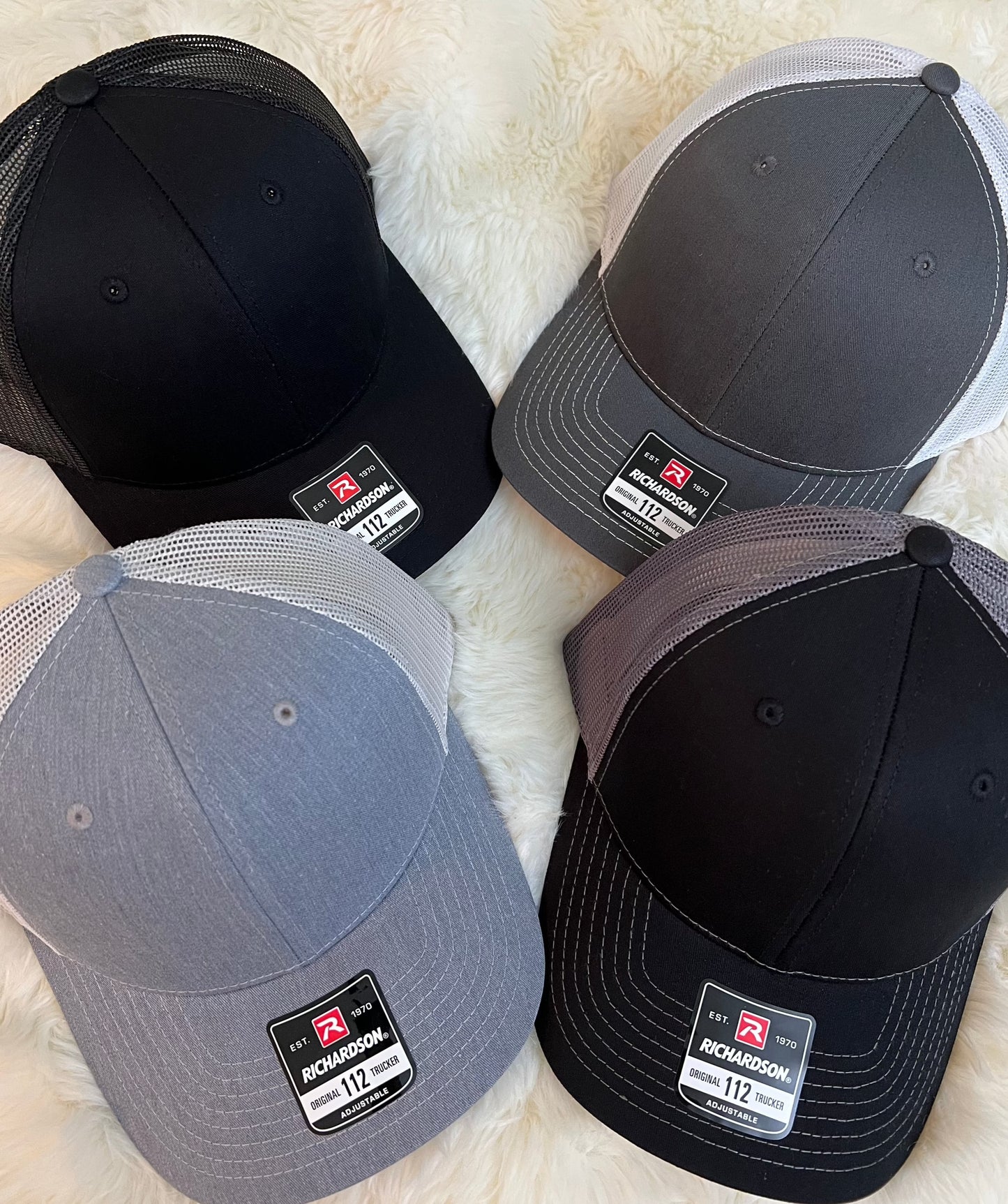 RICHARDSON HATS with laser engraved leather patch