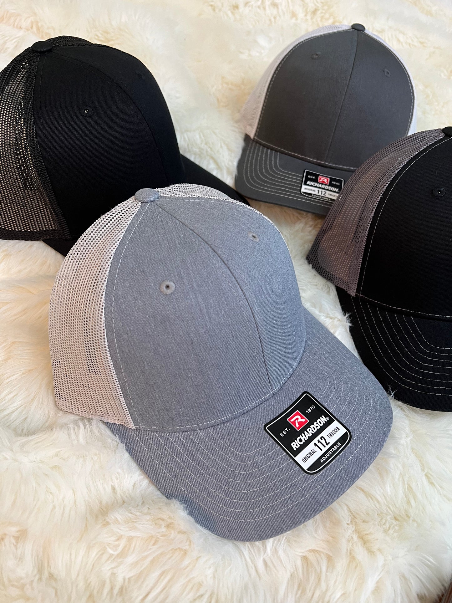 RICHARDSON HATS with laser engraved leather patch