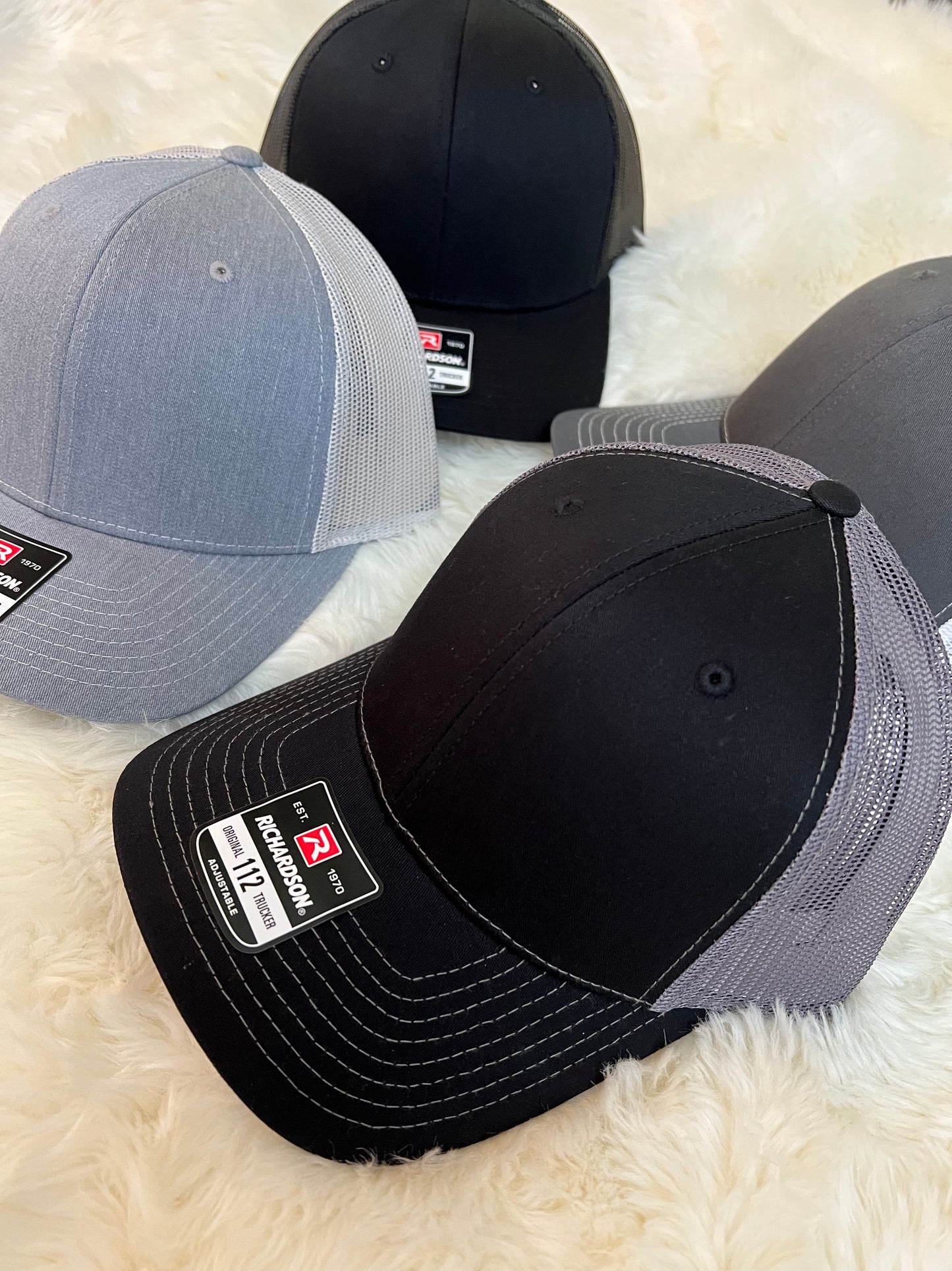 RICHARDSON HATS with laser engraved leather patch