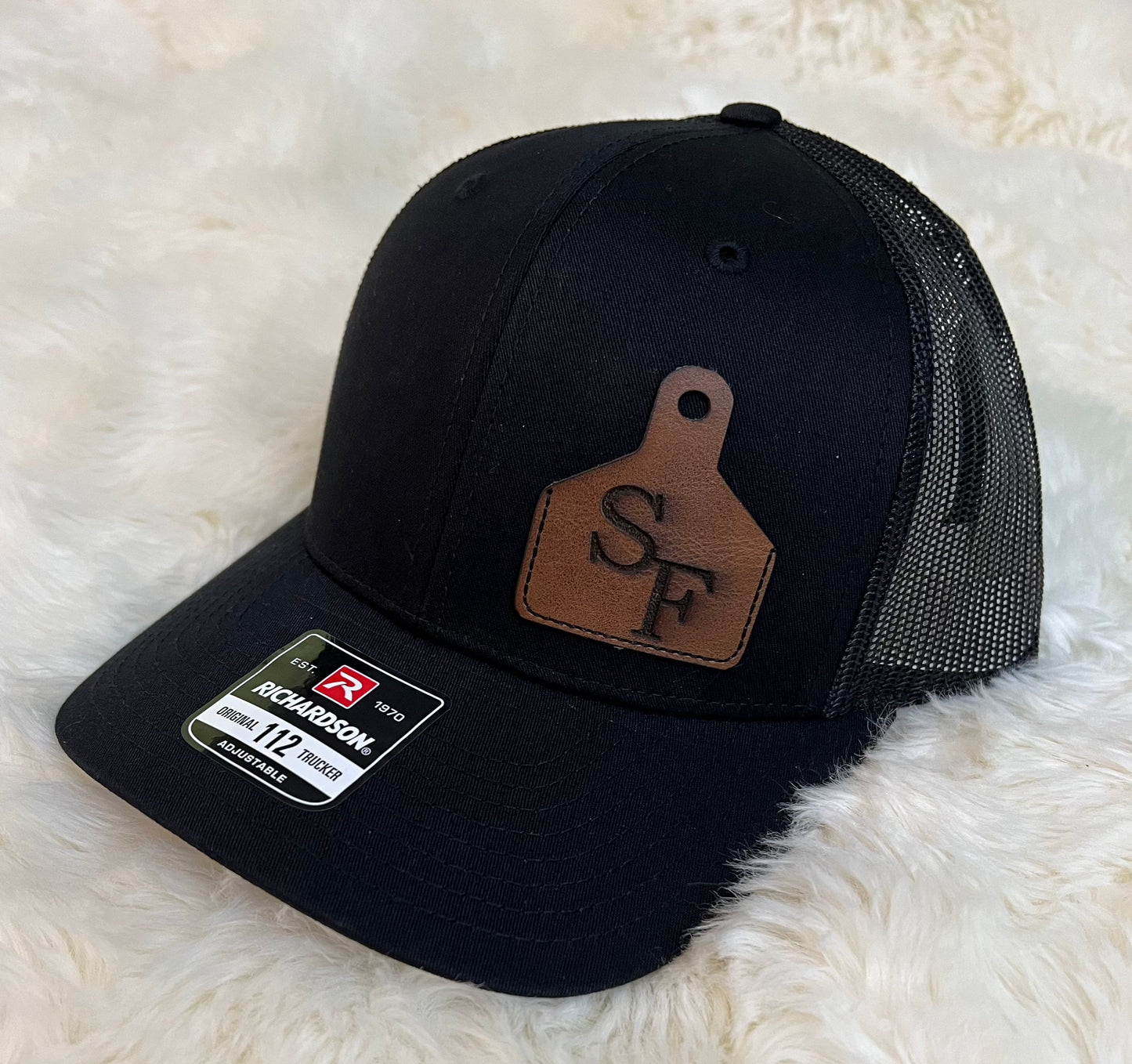 RICHARDSON HATS with laser engraved leather patch